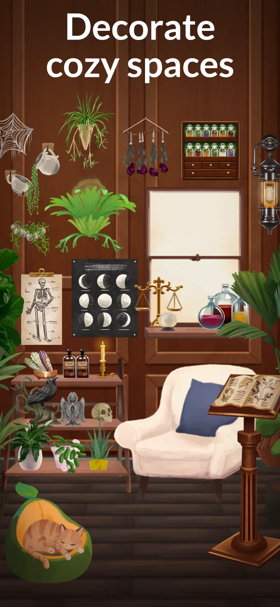 Kinder World screenshot: a community layer of encouraging notes between waterings